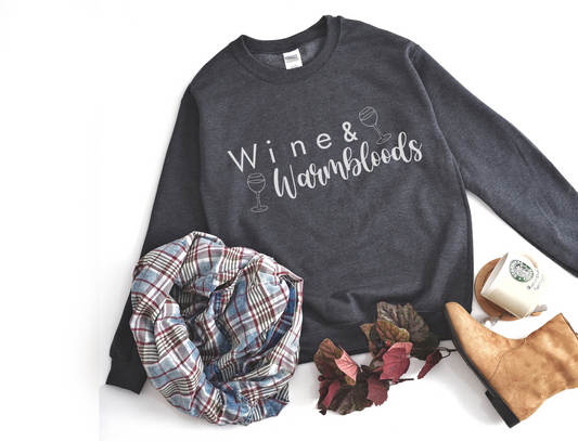 Perfect Pairings Crewneck - Wine and Warmbloods