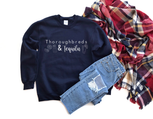 Perfect Pairings Crewneck - Thoroughbreds and Tequila
