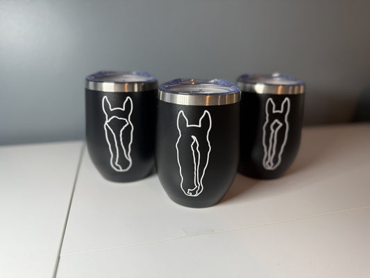 12oz Line Art Wine Tumbler