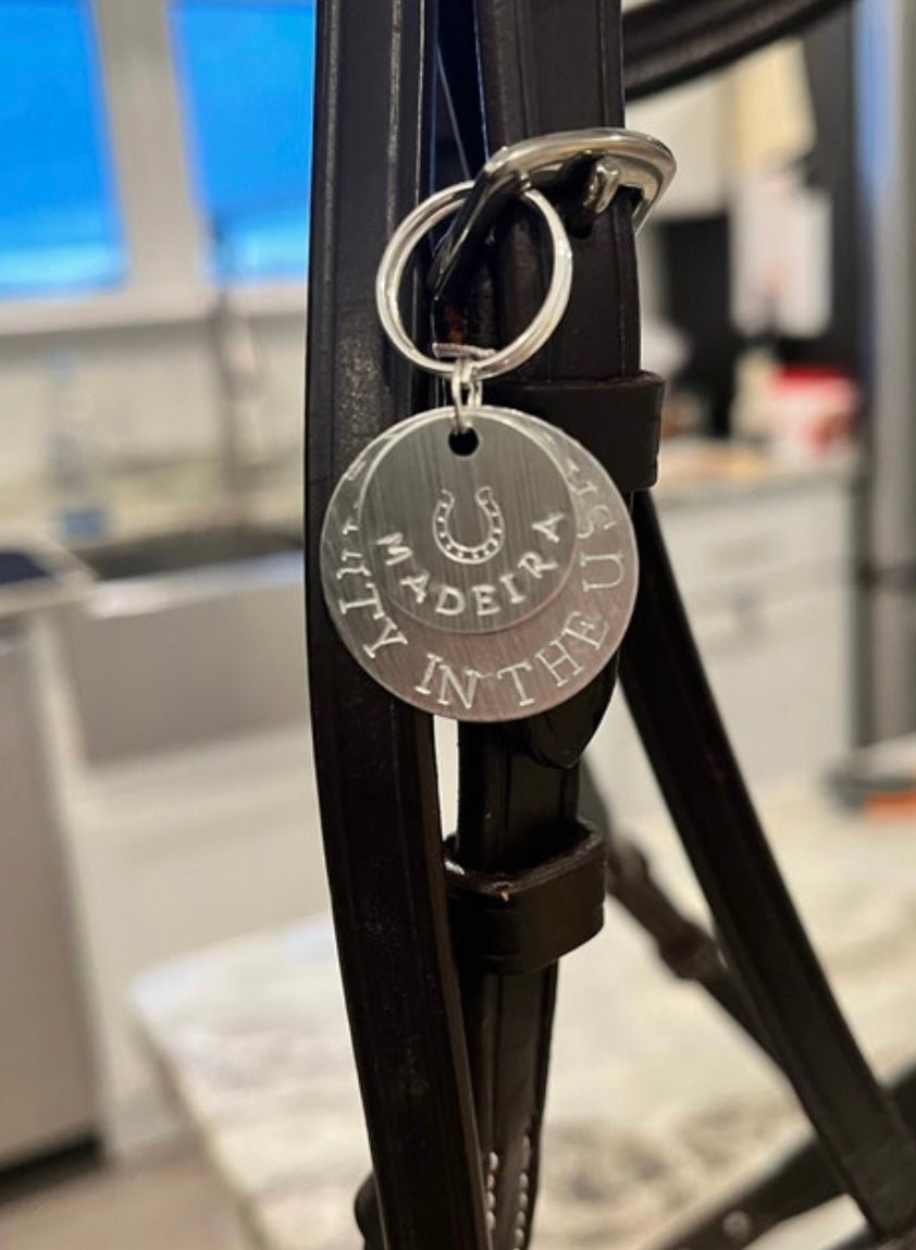 Custom Hand Stamped Bridle & Accessory Tag - Double Tag