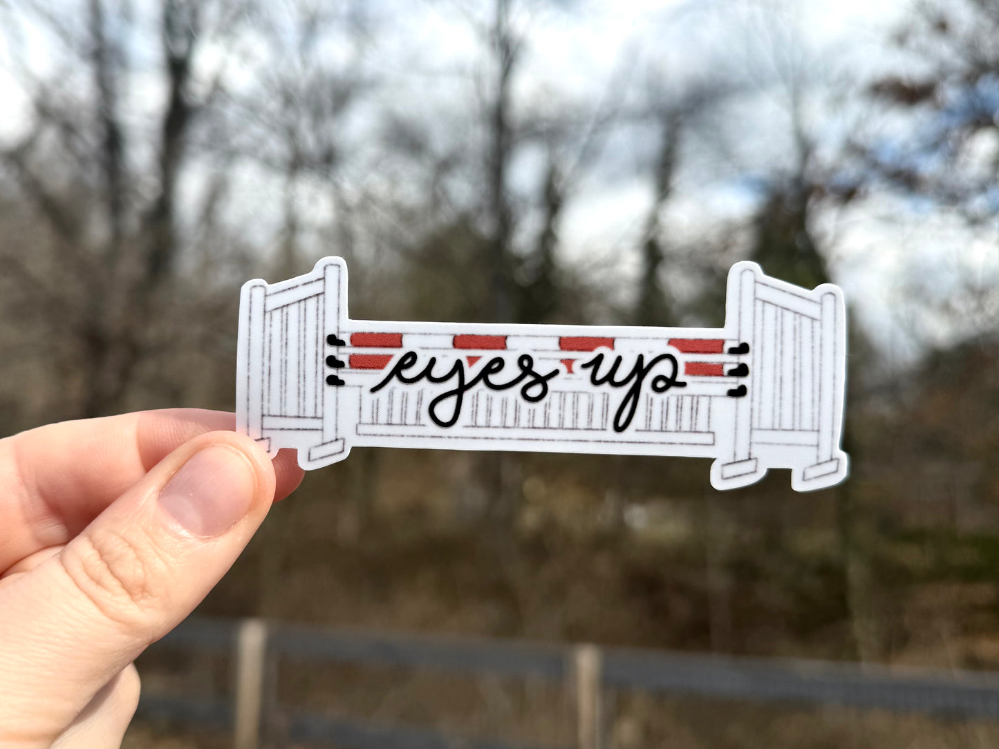 Eyes Up Reminder Sticker