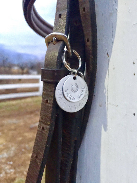 Custom Hand Stamped Bridle & Accessory Tag - Double Tag