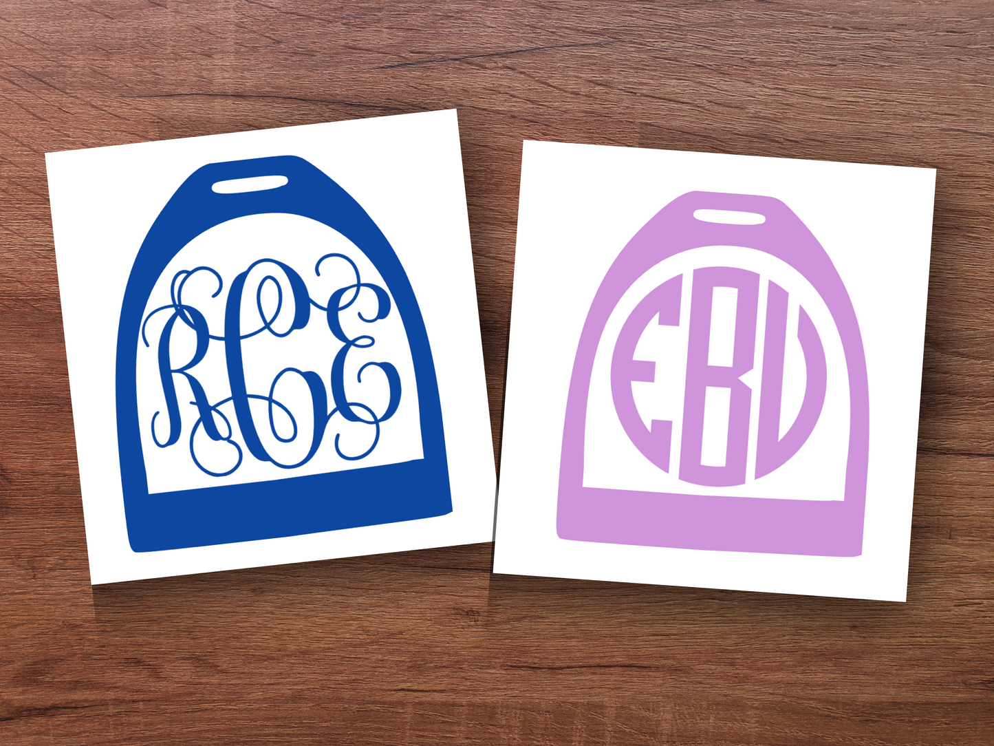 English Stirrup Vinyl Monogram