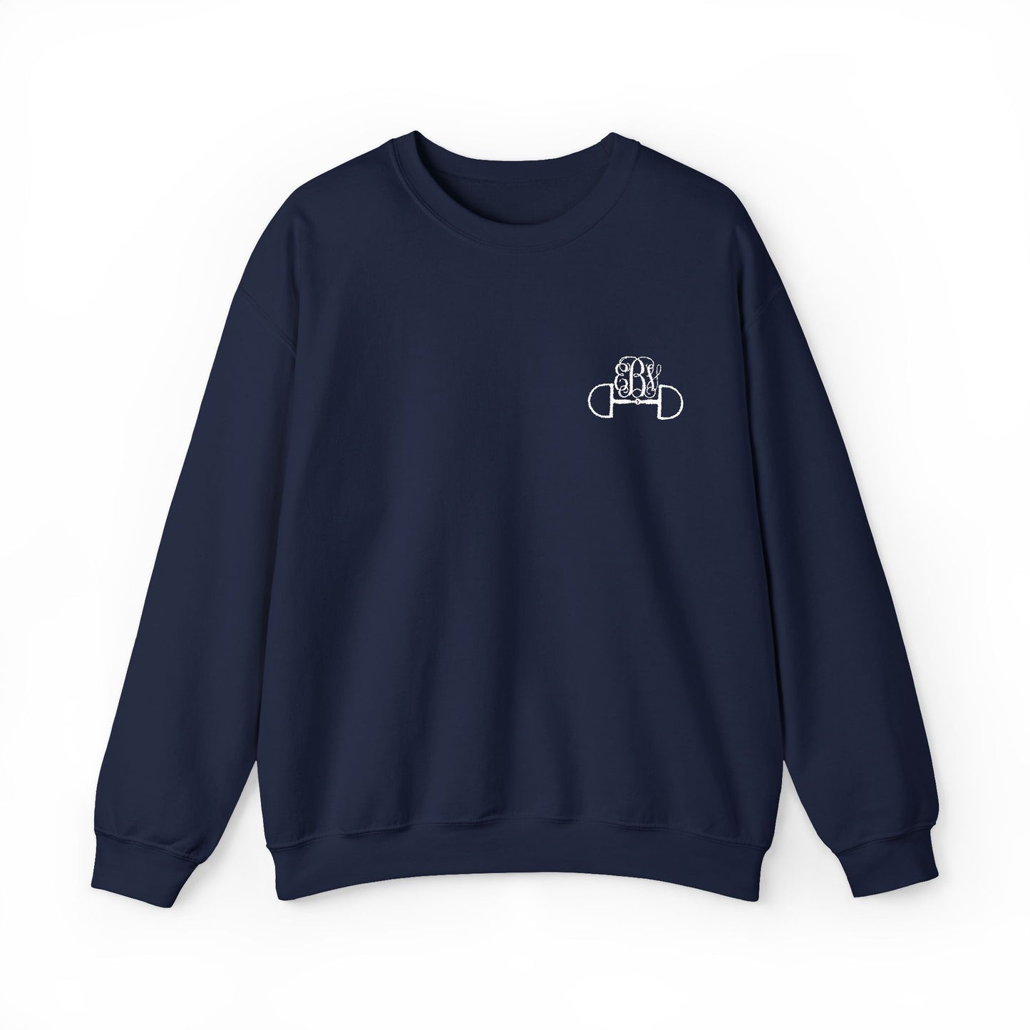 Equestrian Monogram Crewneck | Embroidered Monogram Sweatshirt | Personalized Horse Lover Gift