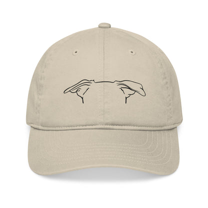 Embroidered Dog-Ear Line Art Hat – Personalized with Name on Back