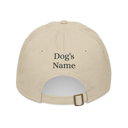Embroidered Dog-Ear Line Art Hat – Personalized with Name on Back