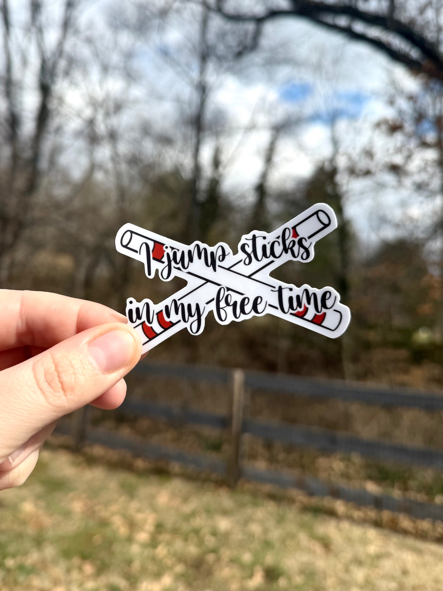 Jumping Sticks Sticker