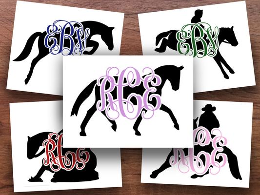 Dual Color Discipline Vinyl Monograms
