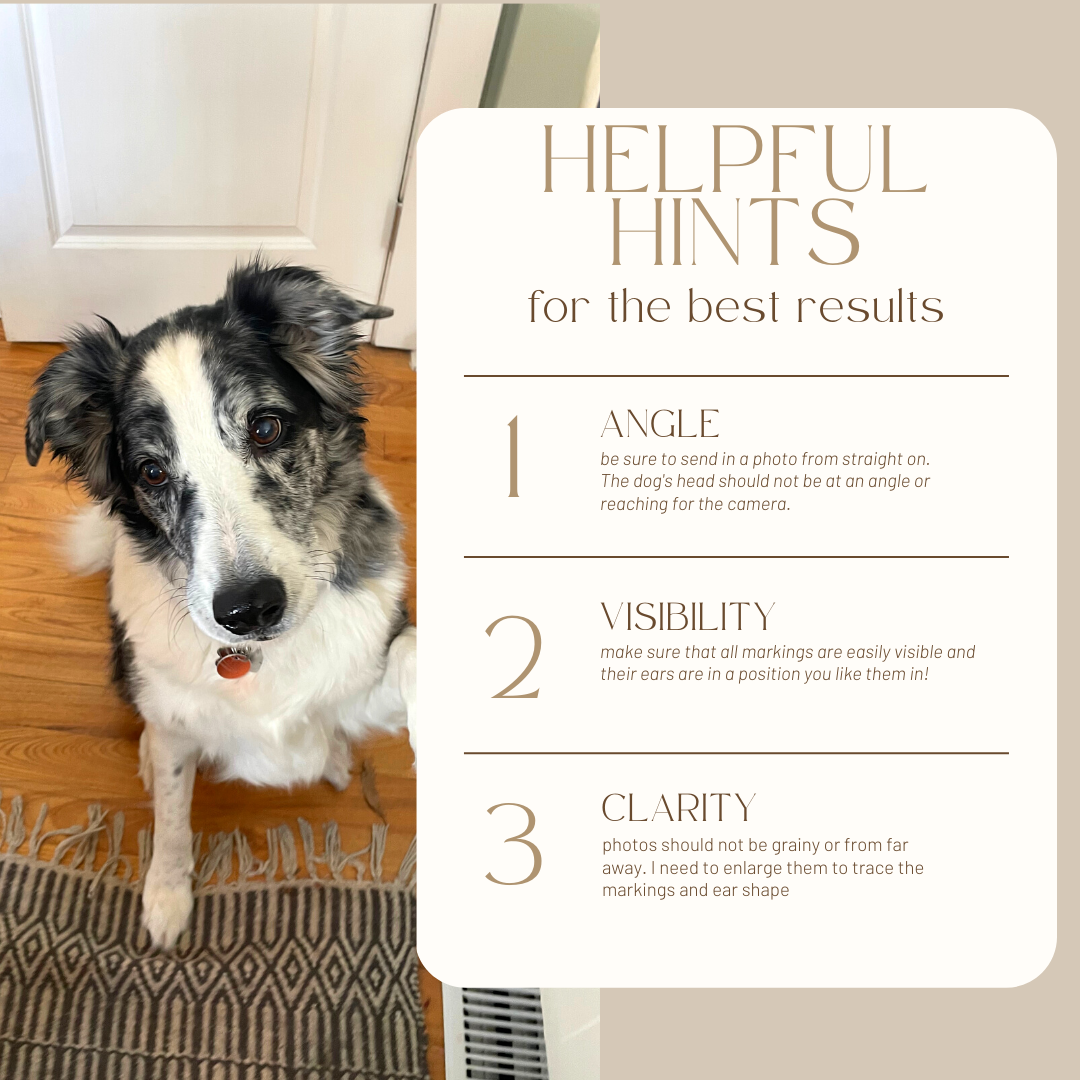 Embroidered Dog Ear Line Art Crewneck