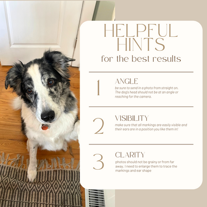 Embroidered Dog Ear Line Art Crewneck